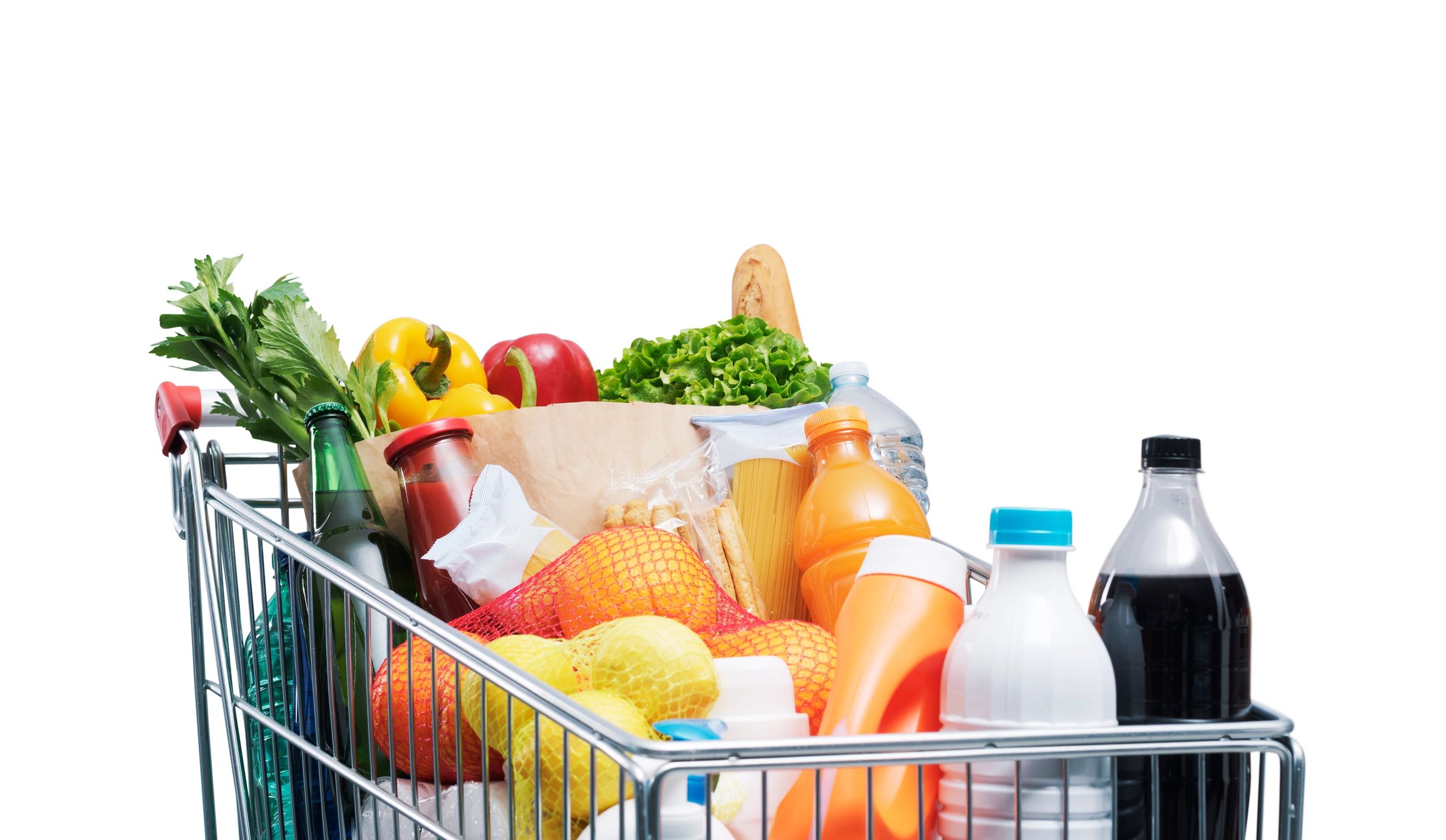 Groceries and household products representing everyday recall verification