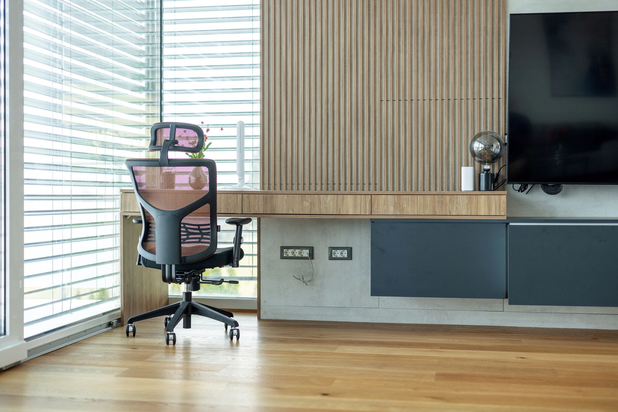 Office table in a quiet room