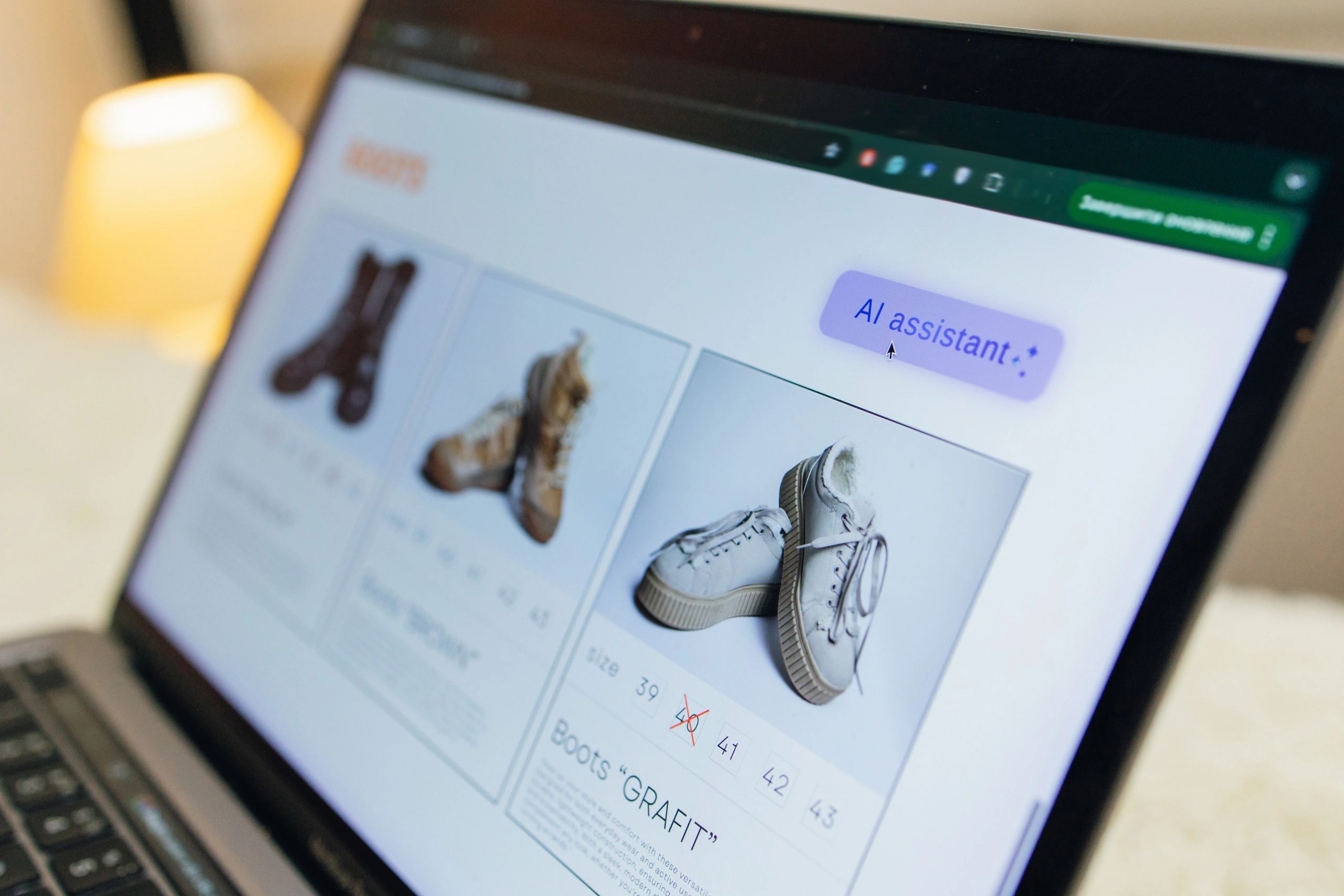 Online checkout screen on a laptop
